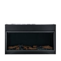 Elektrischer Kamin mit Holzscheit- und Steindekoration