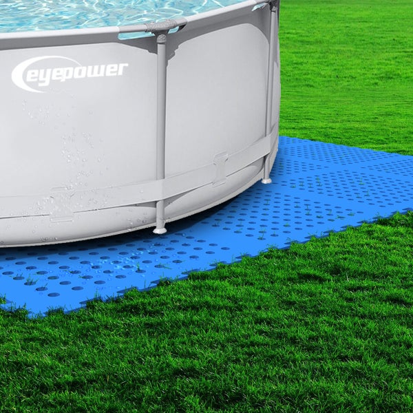 eyepower 9,8 m² Poolunterlage - 28 EVA Matten 62x62 - Outdoor Pool Unterlage - Unterlegmatten Set