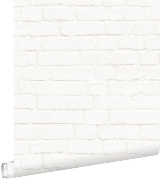 ESTAhome Tapete Steinoptik Crême-Weiß - 53 cm x 10.05 m - 138532
