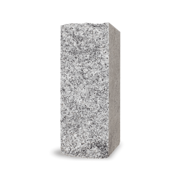 Rechteckige Palisade aus grauem Granit-Naturstein für die Garten- und Landschaftsgestaltung.