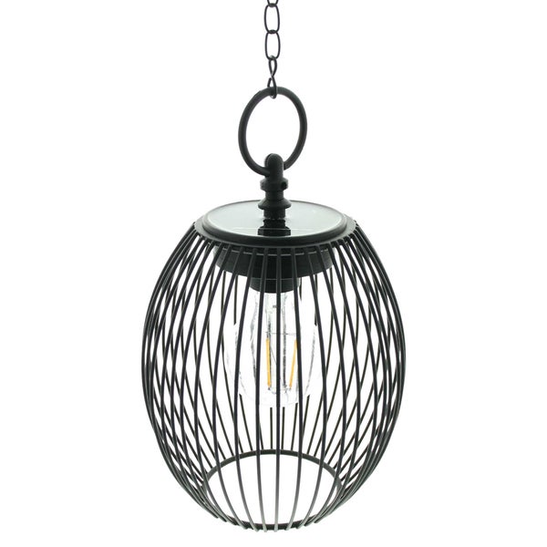 FRANK FLECHTWAREN | LED-Hänger Solar, 15 x 15 x 20 cm, Kette 50 cm, METALL, KUNSTSTOFF