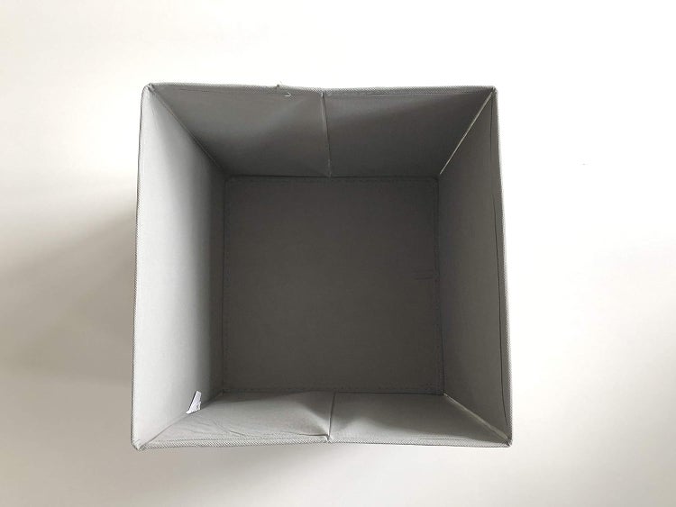 ADOB 3er Set Faltbox, Aufbewahrungsbox, Aufbewahrungskiste in Würfelform mit Griff, Farbe Grau
