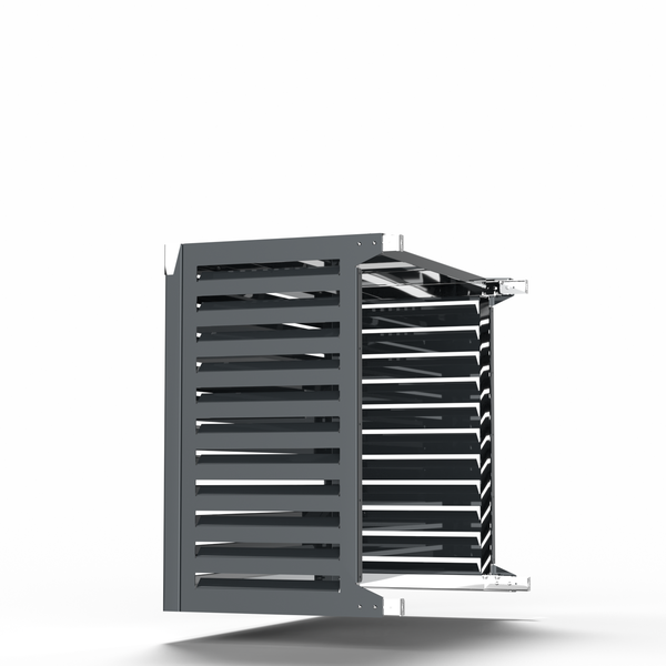 Wärmepumpenabdeckung - Big Blade - Anthrazit - Wandmontage Größe XL (B 115cm - H 95cm - T 61cm) - Box Air Klima