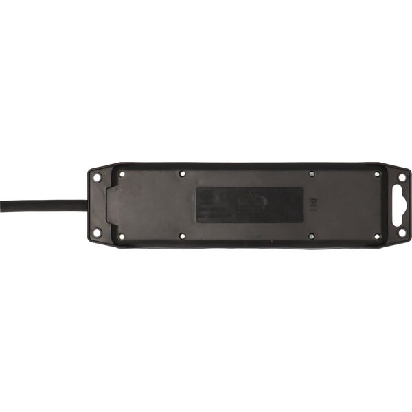 Mehrfachsteckdose mit Befestigungslöchern und Kabel