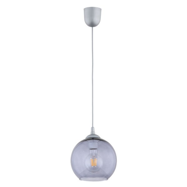 Moderne Pendelleuchte mit einer Glaskugel und einer E27 Fassung inklusive Filament LED Leuchtmittel