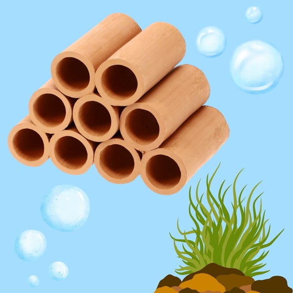 Aquarium Dekoration aus Keramikröhren