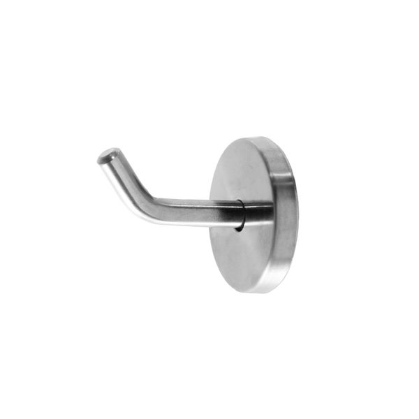 Wandhaken aus Edelstahl mit runder Wandplatte zur Wandmontage