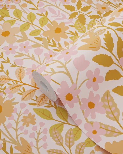 Rolle floral gemusterte Tapete