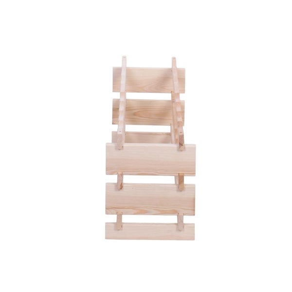 Weinregal VINOTECA FLEX PRO HxBxT 37x84x28cm 24 Flaschen auf 3 Ebenen Massives Kiefernholz Natur unbehandelt