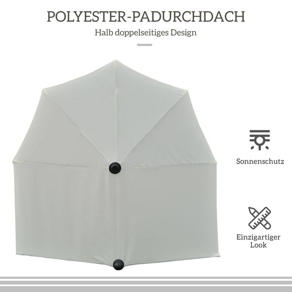 Polyester-Ersatzdach für Halbschirme, bietet Sonnenschutz und ein spezielles Design.