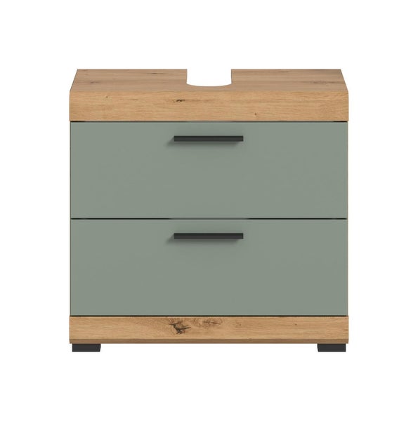 Nachttisch mit zwei Schubladen und Aussparung für ein Waschbecken