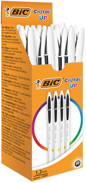 BIC Kugelschreiber Cristal Up 0.35mm schwarz, 20er Set