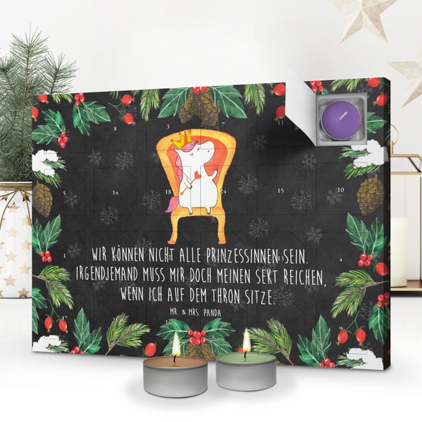 Mr. & Mrs. Panda Duftkerzen Adventskalender Einhorn Prinzessin - Schwarz
