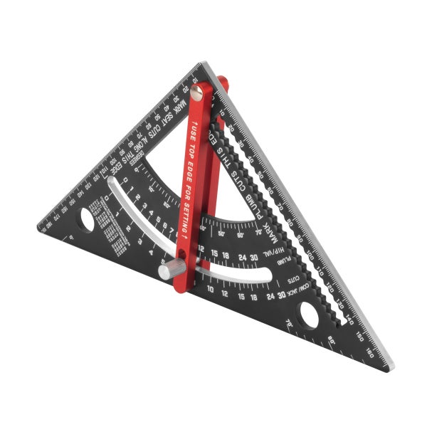 STAHLWERK Triangle d'angle avec butée mesure d'angle métrique en aluminium