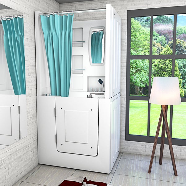 Seniorendusche Wanne Whirlpool S02D-WP-TH-A-L 78x100x205cm