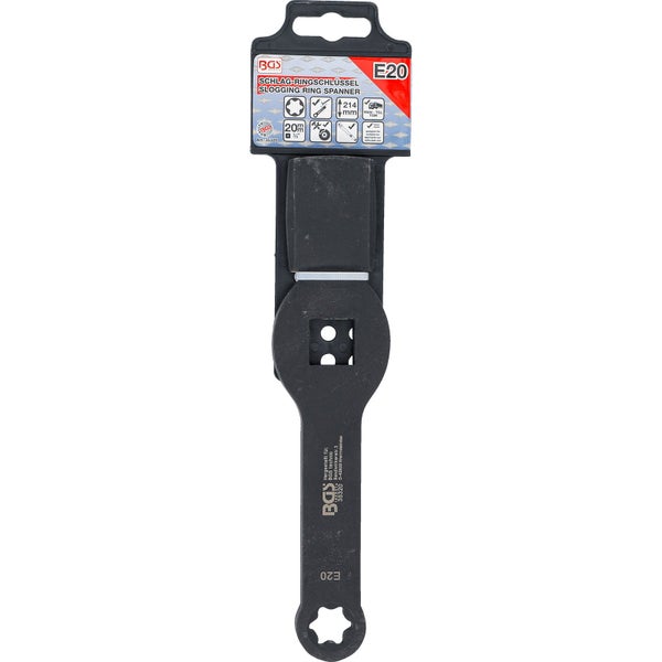BGS Schlag-Ringschlüssel E-Profil (für Torx) mit 2 Schlagflächen SW E20 - 35320