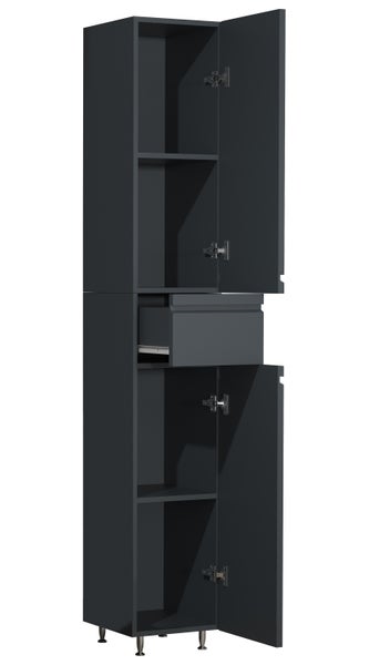 Holz Badmöbel Bad Hochschrank Badschrank Silora