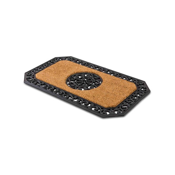 Fußmatte mit Kokosfasern und dekorativem Gusseisenrahmen