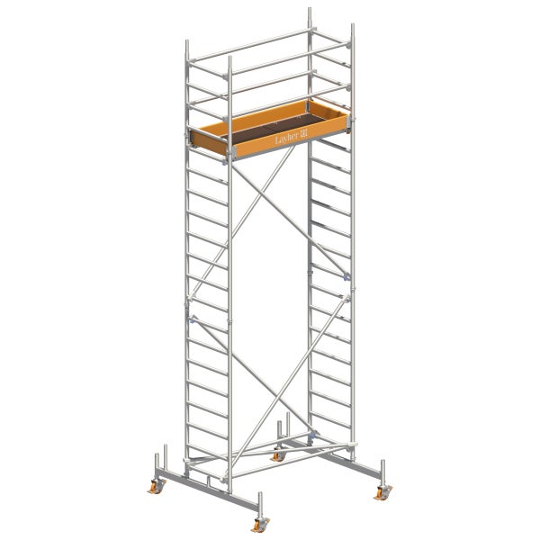 Layher Fahrgerüst mit Plattform