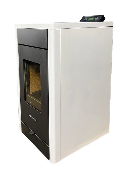 SCHENGER Pelletofen HP07 Weiß A++ 8,0kW Vollautomatisch+WIFI+Eco Modus