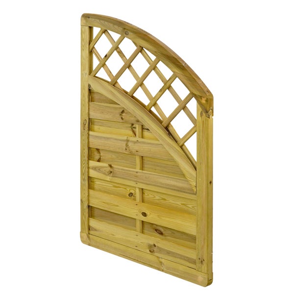 Holzzaun-Element mit Lattenzaun-Abschluss für den Garten