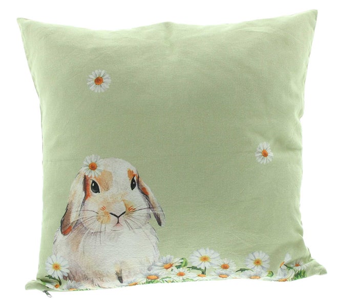 FRANK FLECHTWAREN | Kissenhülle Blumenhase, POLYESTER, BAUMWOLLE, 45 x 45 cm