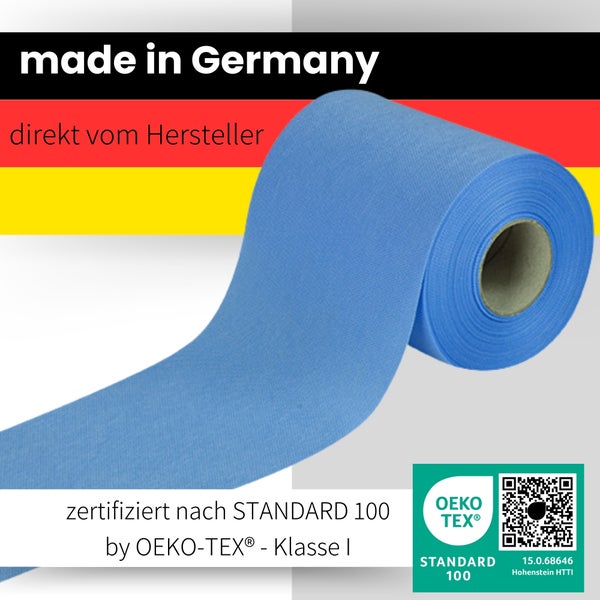 Sensalux Tischläufer, Länge: 25m, stoffähnliches Vlies, Breite: 15cm, Hellblau