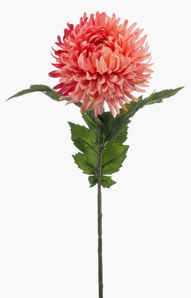 Künstliche Pflanze mit großen, ovalen Blättern in Grün- und Brauntönen in einem schwarzen Kunststofftopf.