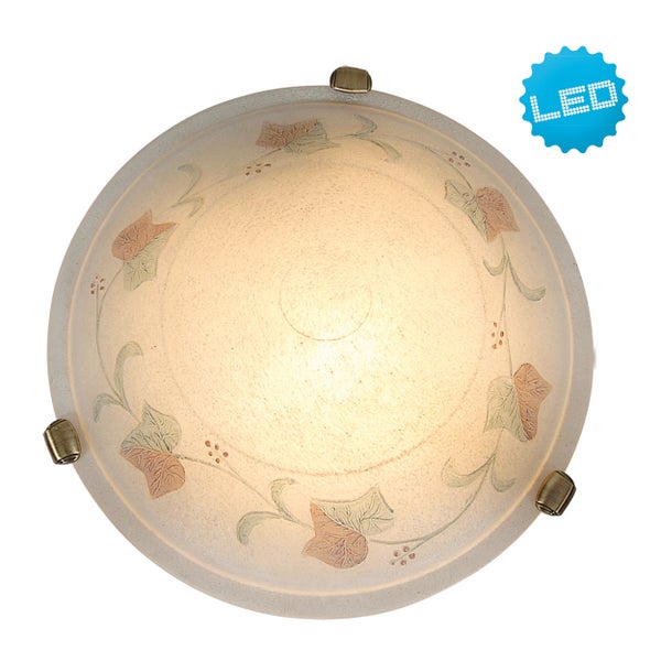 Deckenleuchte mit LED und Blattmuster