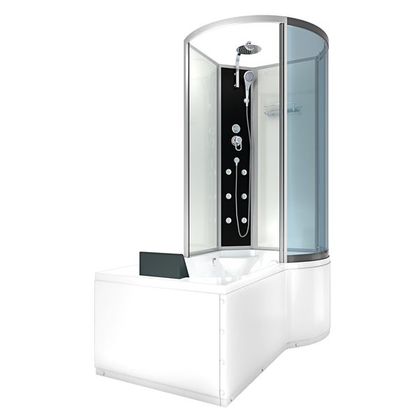Wanne Dusche Kombination Weiß K50-L00 170x100