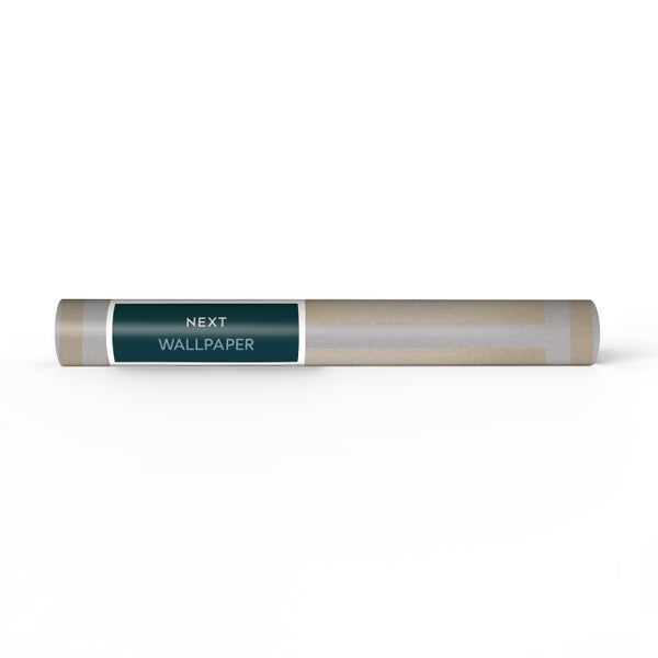 Next Vliestapete | Metallic Greek Key - Grau - 10mx52cm