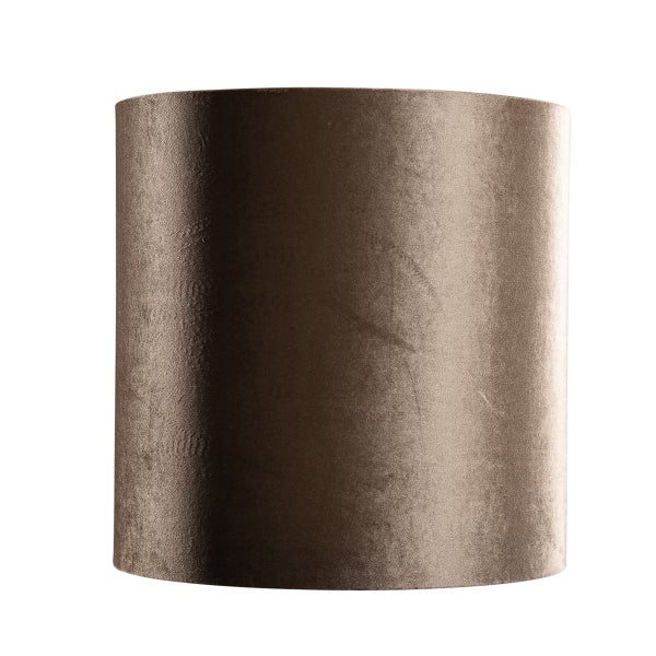 Samtlampenschirm Braun mit goldener Innenseite 40/40/40