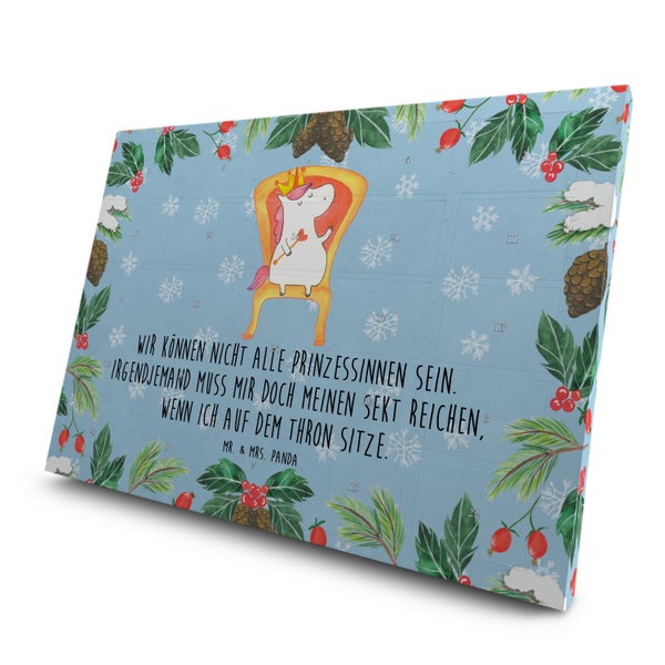 Mr. & Mrs. Panda Tee Adventskalender Einhorn Prinzessin - Blau Pastell