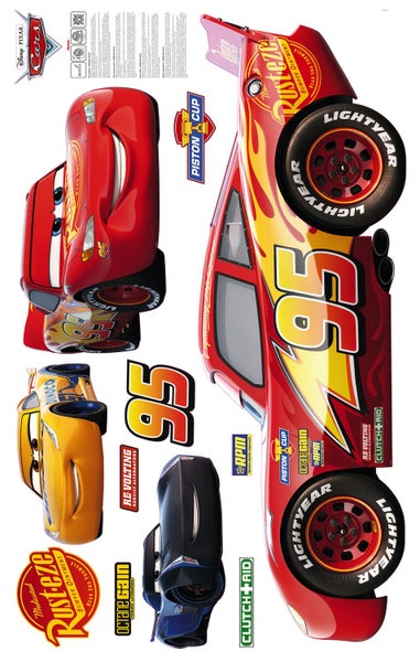 Disney Wandtattoo Cars Rot und Gelb - 127 x 200 cm - 612439