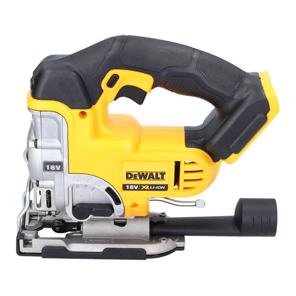 DeWalt Akku-Stichsäge 18 Volt, Sologerät ohne Akku, mit ergonomischem Handgriff und Staubabsaugungsanschluss.