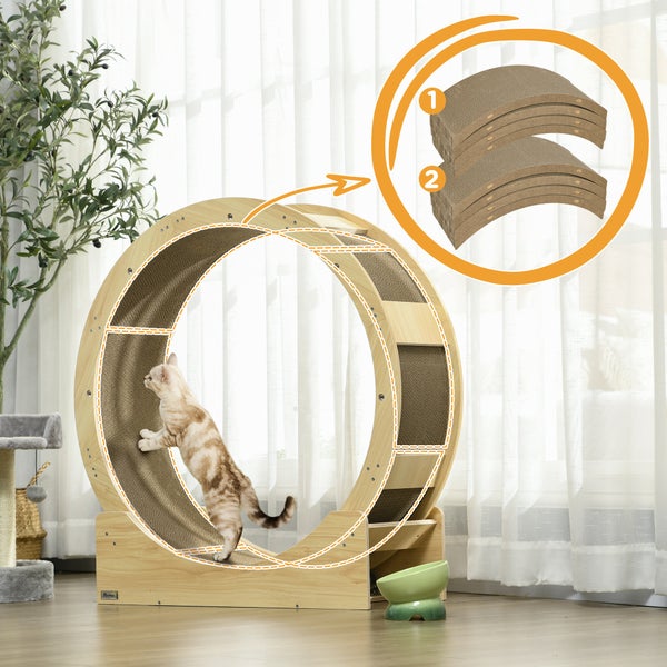 PawHut Katzen Kratzbrett, 55 x 25,5 x 3 cm, Wellpappe, Braun