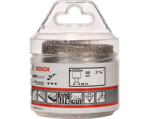 Bosch Dry Speed Keramik Lochsäge mit 68 Millimeter Durchmesser in Verpackung