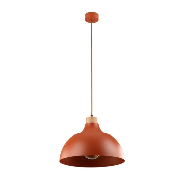 Envostar Pendelleuchte Kaitt (Skandinavisch) in Rot aus Metall (1 flammig, E27) - Deckenlampe Esstischlampe Hängelampe Hängeleuchte Wohnzimmerleuchte