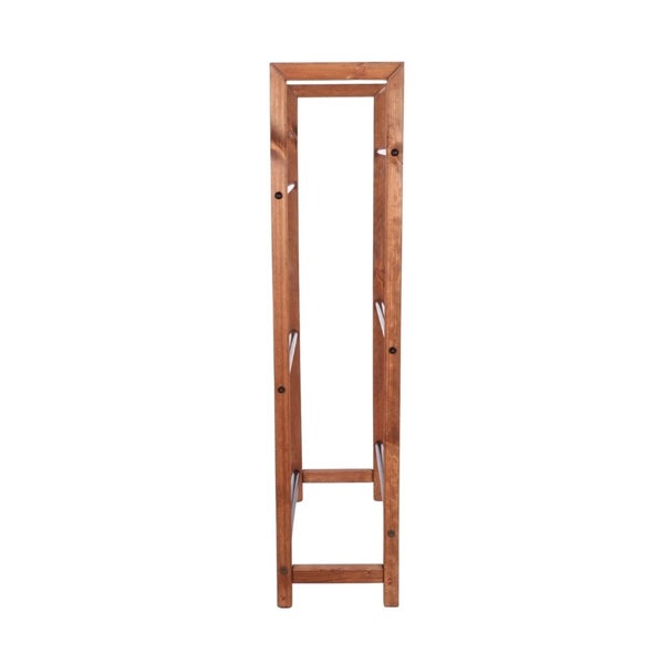 PROREGAL Getränkekistenregal HUNSRÜCK HxBxT 138x82x32cm 6 Kisten auf 3 Ebenen Massives Kiefernholz Braun geölt