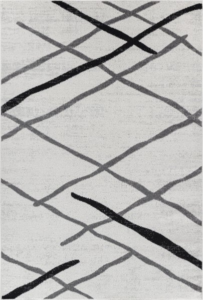 Moderner Skandinavischer Teppich Weiß/Grau 120x170 cm FELICIA