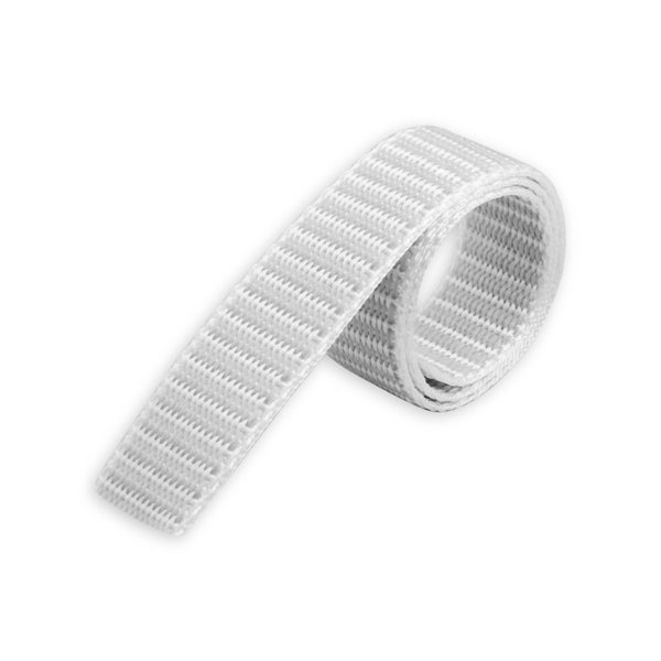 Weißes Textilband aufgerollt
