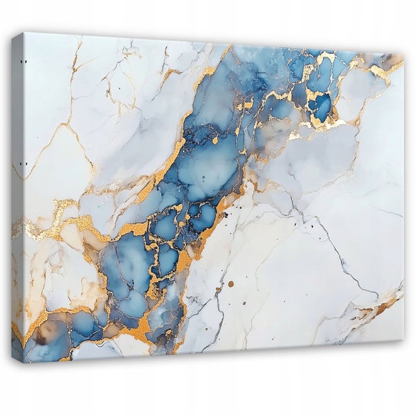 Leinwandbild Abstrakt Marmor Gold Modern Bilder Wanddeko 120x80 cm