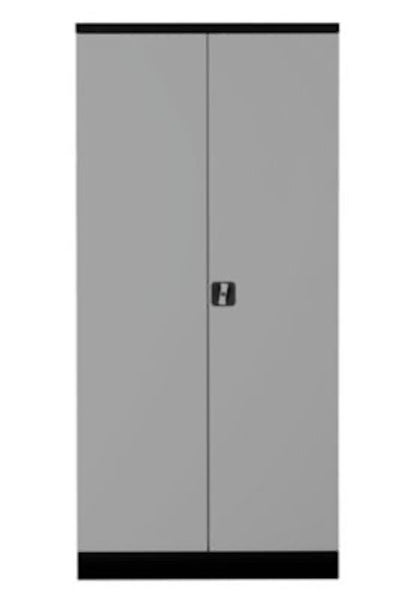 PROREGAL Stahlschrank Bee 4 Fachböden HxBxT 195 x 92 x 60 cm Pulverbeschichtetes & Verstärktes Fachbodenmaterial Schwarz & Grau