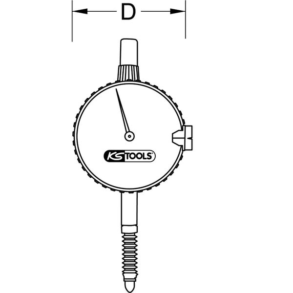 KS TOOLS Präzisions-Messuhr 0-10 mm - 300.0560