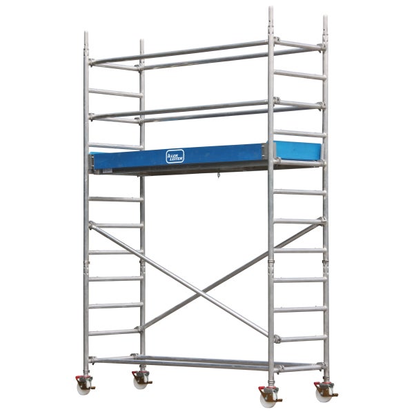 Fahrgerüst aus Aluminium mit Rollen und einer Plattform