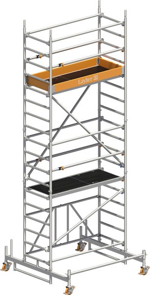 Layher Fahrgerüst mit zwei Plattformen