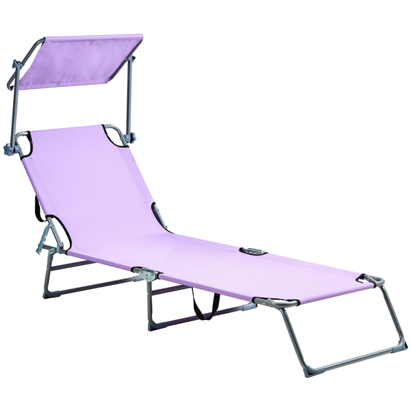 Sonnenliege FOLIGNO Metall Violett
