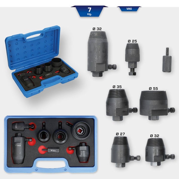 BRILLIANT TOOLS Kurbel-/Nockenwellen-Radialdichtring-Ausziehsatz für VAG  - BT542070