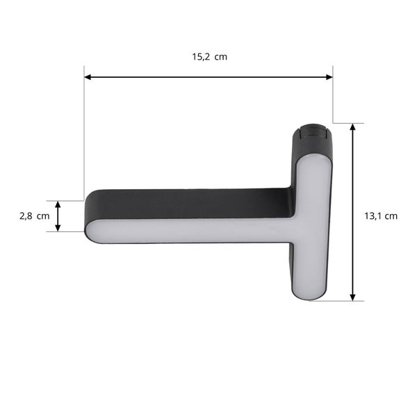 Lindby LED Lumaro (Modern) in Schwarz (1 flammig, ) Wohnzimmerleuchte