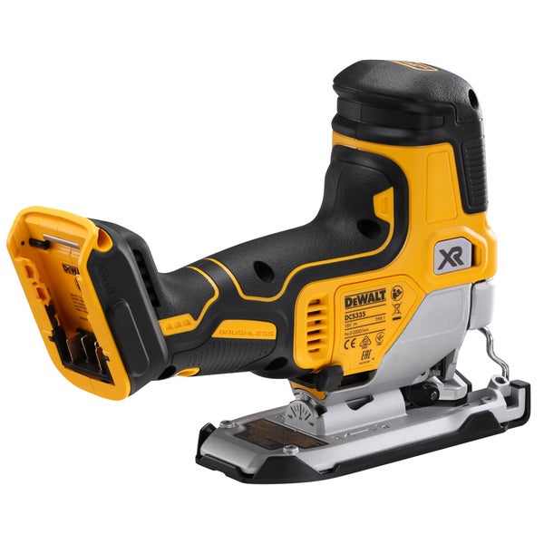 DeWalt DCS335 Akumulator-Stichsäge 18 Volt bürstenlos mit ergonomischem Griff und Metallfuß.